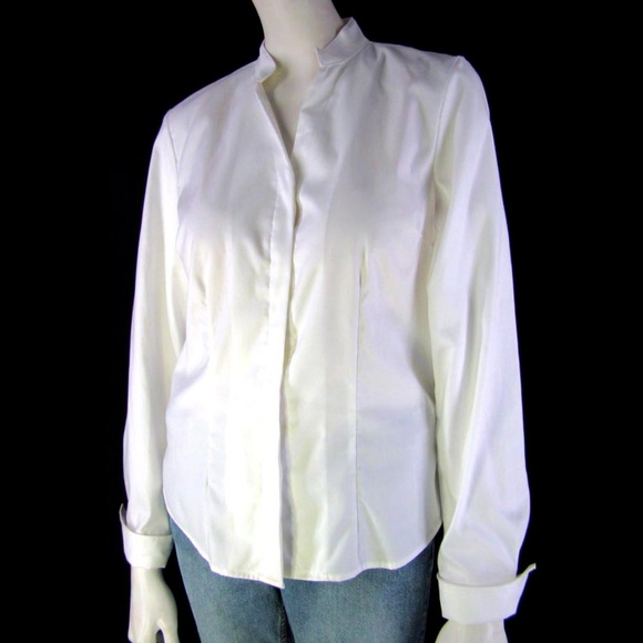 Coldwater Creek Stretch Cotton Shaped Shirt 36" - Picture 2 of 7